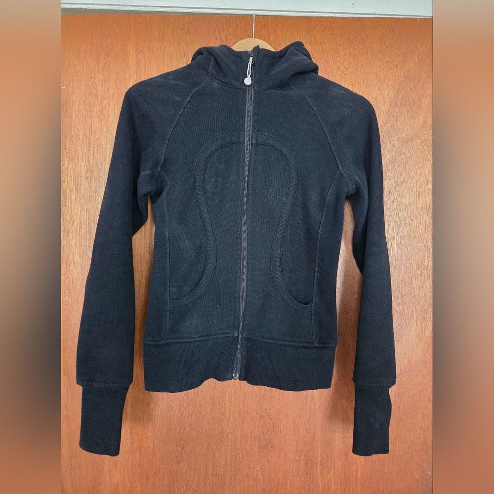 Lululemon Scuba Hoodie Jacket Thick Black Size 2 Full Zip